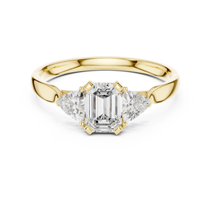 Trillion <b>Wrapped</b> Emerald Cut Lab Grown Solitaire Ring in 18KT White Gold for Party <b>Wedding</b> Daily Use Luxury <b>Gifting</b> for Women - Product Image 5