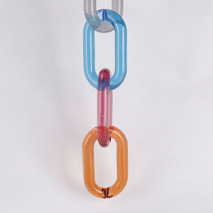 Resin Eco-Friendly Hand Modeled Customized Chain Links Traditional Rainbow Wall Hanging Curtain Room Divider Decor House Store - Product Image 4