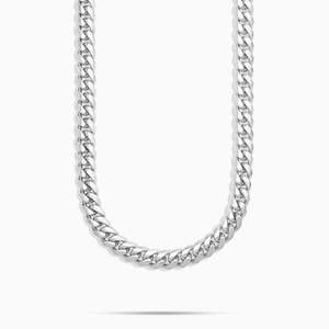 Cadena Cubana de Plata Esterlina 925 para Hombre, Cadena Cubana Clásica de Miami, Joyería Hip Hop - Product Image 1