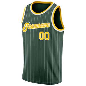 Custom <b>Red</b> Striped Basketball Jersey With Yellow Number And Name Sublimated Print Unisex Adult Tank <b>Top</b> Breathable <b>Mesh</b> Fabric - Product Image 6