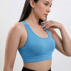 Sujetador deportivo para mujer con almohadillas extraíbles, diseño cruzado, de alto soporte, tipo top corto, para correr, fitness y yoga - Product Image 2