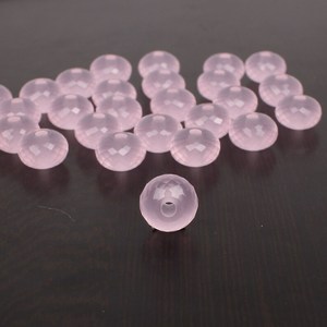 Perles de pierres précieuses en quartz rose naturel facettées, 14 mm, trou de 3 mm, pour la fabrication de bijoux, vente en gros - Product Image 6