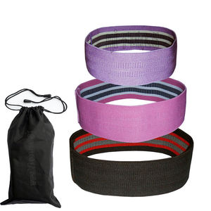 Bandes en tissu respirant antidérapantes robustes pour femmes, pour fessiers et jambes, bandes de résistance larges en coton pour hanches et cuisses - Product Image 3