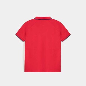 เสื้อโปโลแขนสั้นสีทึบสำหรับผู้ชาย ผ้าถักลำลองระบายอากาศได้ดี สีน้ำเงินกรมท่า - Product Image 6