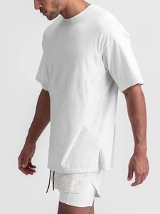 Camiseta Deportiva de Algodón para Hombre, Camisetas con Logotipo Personalizado, Color Sólido, Manga Corta, Cuello Redondo - Product Image 2