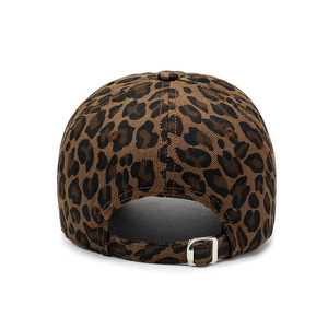 Unisex 5-panel Curved <b>Leopard</b> <b>Printed</b> Cotton Mesh Adjustable Baseball Cap CrissCross Ponytail Messy Bun Trucker <b>Hat</b> Spring - Product Image 4