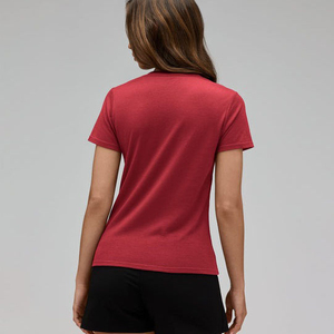 Nueva camiseta de cuello en V personalizada, de moda, para mujer, holgada, de manga corta, 100% algodón, para verano, servicio OEM - Product Image 4