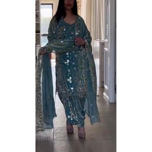 Nuevo Salwar Kameez de Diseñador para Mujer de Zain Exports, Ropa de Fiesta Reversible Informal para Todas las Temporadas, Tela de Alta Calidad con Estampado Digital - Product Image 1