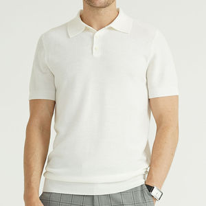 Chemises de golf pour hommes en tissu corduroy coton/spandex avec logo personnalisé, impression numérique personnalisée, boutons sur le devant, motif uni décontracté - Product Image 1