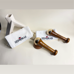 Masseur manuel raffermissant pour la peau à poignée unique Senoras, masseur corporel avec manche en bois KANSA BRONZE Modèle 003 - Meilleure vente - Product Image 3