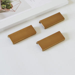 Poignée de tiroir en alliage de zinc en forme de L moderne pour armoires de cuisine, placards et meubles de salle de bain - Product Image 2