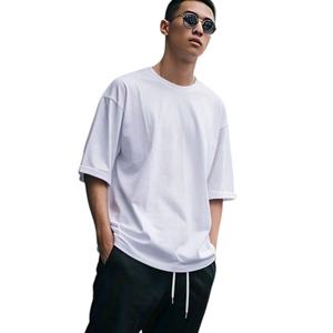 Wholesale Custom Gym <b>White</b> <b>Tee</b> <b>Plain</b> Blank Acid Wash Boxy Cotton Graphic Oversized 100% cotton T-shirt for men loose fit - Product Image 1