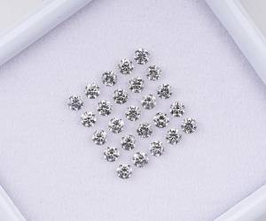 OM GEMS Diamante natural suelto de 2.20 MM, color Sal y Pimienta, talla brillante, diamante de fantasía Melee, certificado para la fabricación de joyas - Product Image 4