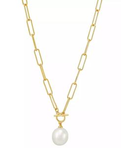 Collana pendente 17 "con paperle coltivate di perle d'acqua dolce (11x9mm) | Macis's - Product Image 1