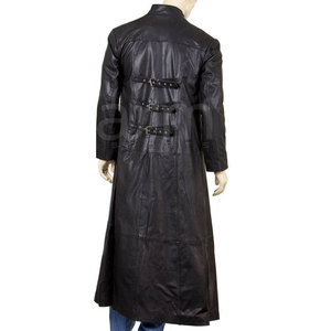 Abrigo Largo de Cuero de Alta Calidad, Chaqueta de Cuero con Logotipo Personalizado, Ropa de Moda, Abrigo Largo de Cuero para Hombre - Product Image 2