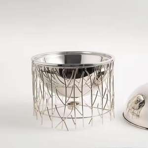 Recipientes para Servir Comida de Acero Inoxidable Ecológicos de Diseño Moderno y Lujoso para Fiestas de Boda, Calentador de Comida Tipo Buffet - Product Image 2