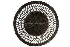 Sous-plat rond en herbe de mer du Vietnam, tissé à la main, en paille rustique, sous-plat en herbe de mer, produits faits à la main pour la décoration de table - Product Image 6