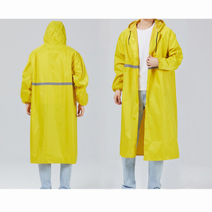 Protective Orange Rain Jacket Waterproof Hooded <b>Long</b> <b>Coat</b> for Men Reflective Safety Strip Rainwear Outdoor Workwear New Fashion - Product Image 4