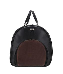 Sac de voyage de luxe en cuir véritable noir résistant à l'eau 30-40L avec fermeture éclair unisexe pour la gym, les voyages, le week-end, décontracté, avec poignée souple - Product Image 3