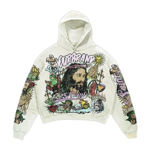 high quality wholesale custom logo <b>jumper</b> <b>thermal</b> hoodie 100% polyester plus size men hoodie sweatshirt custom pullover hoodie - Product Image 1