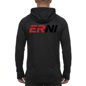 <b>Men</b> Gym Fitness Hoodie Dry Fit Running Jogging Sweatshirt Casual Streetwear <b>Pullover</b> <b>Jacket</b> Outdoor Workout Sportswear - Product Image 4