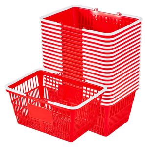 20 Cesti Impilabili in PE da 21L con Struttura a Rete Densa e Manici, Capacità 9 kg, Ideali per lo Shopping al Porto - Product Image 1
