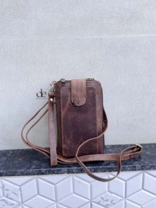 Sac à main pour téléphone portable tendance 2026 en cuir véritable, nouveau design, sac bandoulière, petite taille, pochette de poignet, sac à bandoulière - Product Image 5