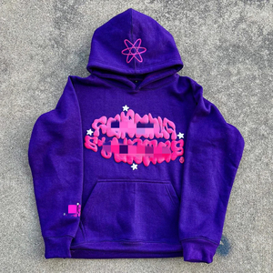 Sweat-shirt à capuche court pour homme avec logo personnalisé, impression en relief, coton lourd de haute qualité, broderie - Product Image 2