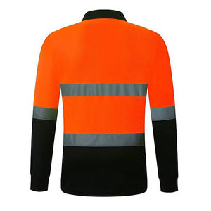 Camiseta polo reflectante de alta visibilidad para hombre, uniforme de trabajo, ropa de seguridad, precio al por mayor personalizado - Product Image 2