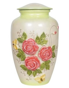 โกศสำหรับผู้ใหญ่ทำจากอะลูมิเนียมงานเผาศพสำหรับงานแกะสลักด้วยมือทำจากดอกไม้ที่สวยงาม3D สินค้ามาใหม่ - Product Image 1