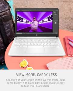 แล็ปท็อป H/P ขนาด 14 นิ้ว Intel Celeron N4020 แรม 4 GB หน่วยความจำ SSD 64 GB หน้าจอ Micro-edge HD ขนาด 14 นิ้ว ระบบปฏิบัติการ Windows 11 Home - Product Image 4