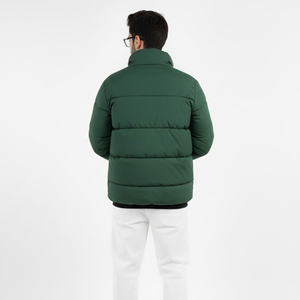 Chaqueta Acolchada Verde para Hombre, Nueva Colección 2026, Cuello Alto, Cierre de Cremallera, Resistente al Viento, Poliéster, Estilo Casual, Corte Regular - Product Image 2