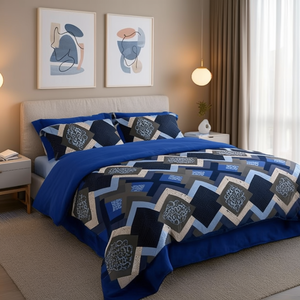 Romance Glace Cotton Comforter 60x90 Inch Soft Warm <b>Bedding</b> with <b>Patchwork</b> Pattern Filled with Polyester for Hotel or Home Use - Product Image 2
