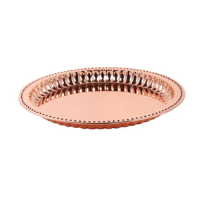 Copper finished Premium Quality Luxurious Design Copper Serving Tray Perfect For home <b>Table</b> Decoration & Food Storage Tray - Product Image 1