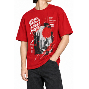 T-shirts imprimés graphiques pour hommes de qualité supérieure, en coton doux, style streetwear - Product Image 1