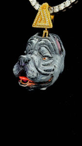 จี้เคลือบเคลือบเคลือบสำหรับใบหน้า3D ล่าสุดออกแบบได้ตามต้องการสำหรับผู้ชายเครื่องประดับฮิปฮอป3D หน้าสุนัขเครื่องประดับโลโก้ได้ตามต้องการ - Product Image 5