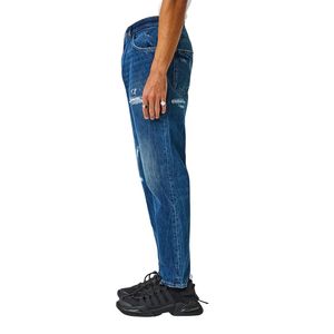 Men's High Waist Mom Jeans Tapered Leg Distressed Denim <b>Trousers</b> Medium Wash Cotton Vintage Fashion Casual Streetwear Pants - Product Image 2