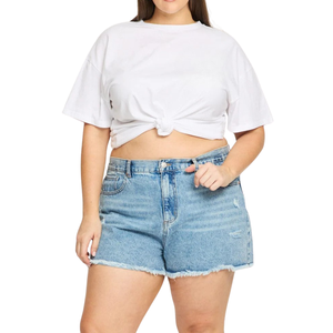 Shorts de Mezclilla para Mujer Talla Grande, Tela al por Mayor de la Mejor Calidad, Personalizable, Muestra Gratis - Product Image 4