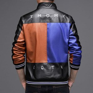 Nouvelle Veste Moto en Cuir pour Homme 2026, Col Montant, Imperméable, Coupe-Vent, Logo Avant en Toile, Hiver, Service OEM - Product Image 5