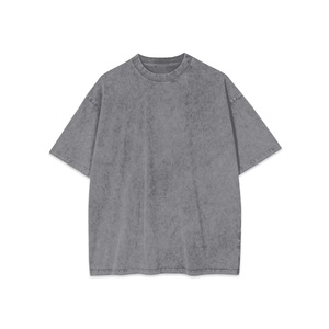 T-shirt à manches courtes en coton jersey respirant pour homme, coupe ample et décontractée, effet délavé, design vierge - Product Image 1