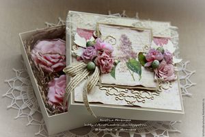 Caja de regalo con flores de rosas, caja decorativa floral, caja de arreglo de rosas hecha a mano, mini cesta de regalo de flores, caja de almacenamiento de rosas artificiales - Product Image 3