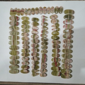 Boucles d'oreilles en jaspe vert naturel certifiées par un tiers, formes variées, paire pour la fabrication de bijoux, qualité supérieure - Product Image 3