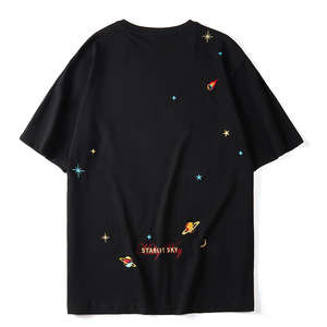 เสื้อยืดคอตตอนคุณภาพสูงสำหรับผู้ชาย 180-220 GSM สวมใส่สบาย คอกลม แขนสั้น แบบเรียบ สำหรับสั่งซื้อจำนวนมาก รับผลิตแบบ OEM และติดฉลากส่วนตัว - Product Image 1