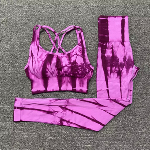 2025 Women's Breathable Lightweight Quick-Drying Yoga Sportswear Set <b>Booty</b> Fit Bra Leggings Plus Size High-Waisted Elastic Front - Product Image 6