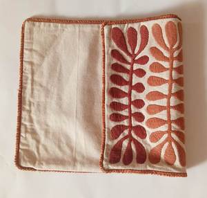 Embroidered Cotton <b>Linen</b> <b>Cushion</b> <b>Cover</b> Rectangle Bohemian Style Plant Pattern Home Decor - Product Image 3