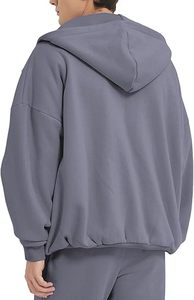 Vente en gros de sweats à capuche zippés pour hommes, respirants, 300 g/m², en coton lourd et polaire polyester, avec logo personnalisé, streetwear, vêtements d'hiver, Pakistan - Product Image 2