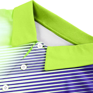 Polos de golf pour hommes en polyester, grande taille, sublimation haute performance, logo personnalisé, prix raisonnable - Product Image 5