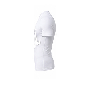 Vente en gros de t-shirts de compression pour hommes, vêtements de sport personnalisés pour la salle de sport, vêtements de sport respirants et extensibles à séchage rapide, hauts d'entraînement, marque privée, OEM - Product Image 5