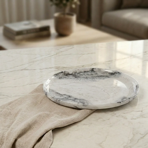 Plateau de service en résine écologique fait main de luxe, design poli, style américain moderne, haute qualité, idéal pour les fêtes, best-seller - Product Image 2