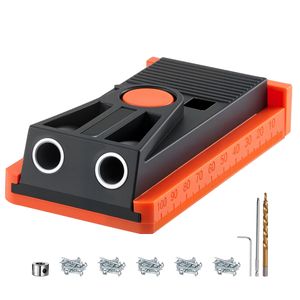 Kit di punzoni per fori a scomparto regolabili da 1/2-1 1/2 pollici, mini trapano per legno con punzone a gradini, chiave esagonale, anello di arresto per trapano, quadrato - Product Image 2
